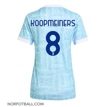 Billige Fotballdrakt Juventus Teun Koopmeiners #8 Replika Bortedrakt Dame 2025-26 Kortermet